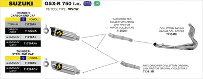Raccordo per terminali Thunder per collettori originali
