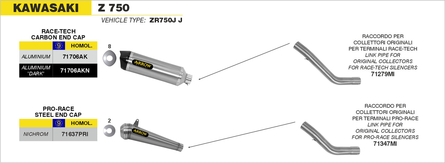 Terminale Race-Tech alluminio con fondello carby