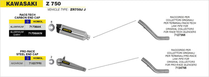 Terminale Race-Tech alluminio con fondello carby