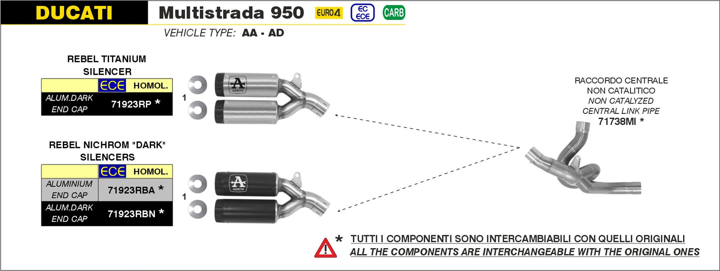 Terminali Rebel nichrom Dark con fondello in alluminio Dark