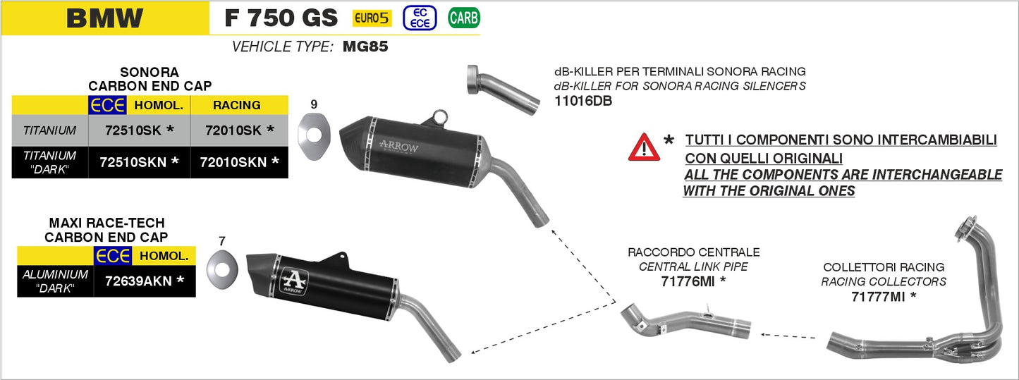 Terminale Maxi Race-Tech alluminio con fondello carby