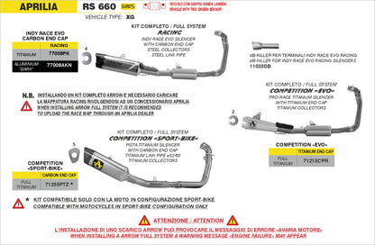 Kit completo con terminale Indy Race EVO in titanio