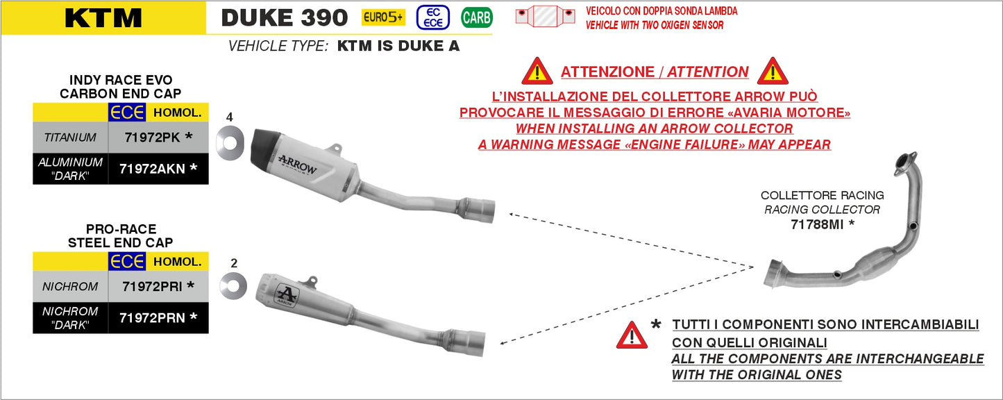 Terminale Indy Race EVO alluminio Dark con fondello carby