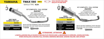Kit completo racing con terminale Indy Race in titanio Dark