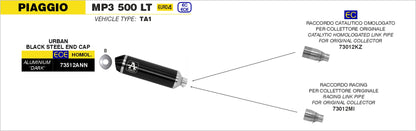 Raccordo catalitico omologato per scarico Urban