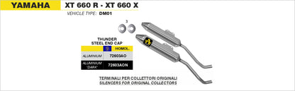 Terminali Thunder Approved Alluminio Dark (Dx+Sx)