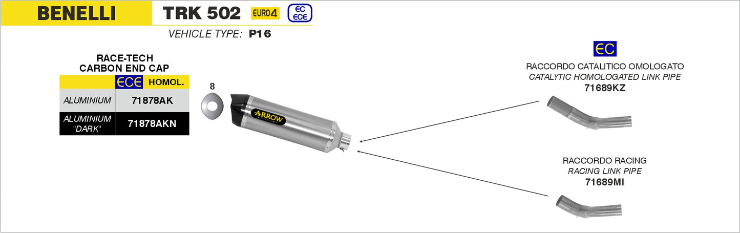 Terminale Race-Tech alluminio con fondello carby