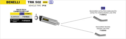 Terminale Race-Tech alluminio con fondello carby