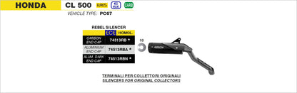 Kit terminale Rebel con fondello in alluminio Dark