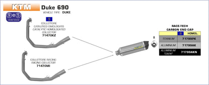 Terminale Race-Tech alluminio White