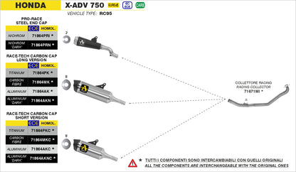 Terminale Race-Tech Alluminio con fondello carby - versione corta