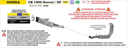 Terminale Indy Race EVO alluminio Dark con fondello carby