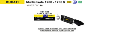 Terminale Indy Race alluminio con fondello carby