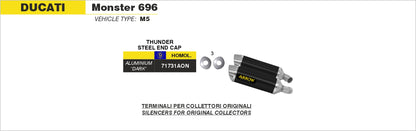 Terminali Thunder Approved Alluminio (Dx+Sx)