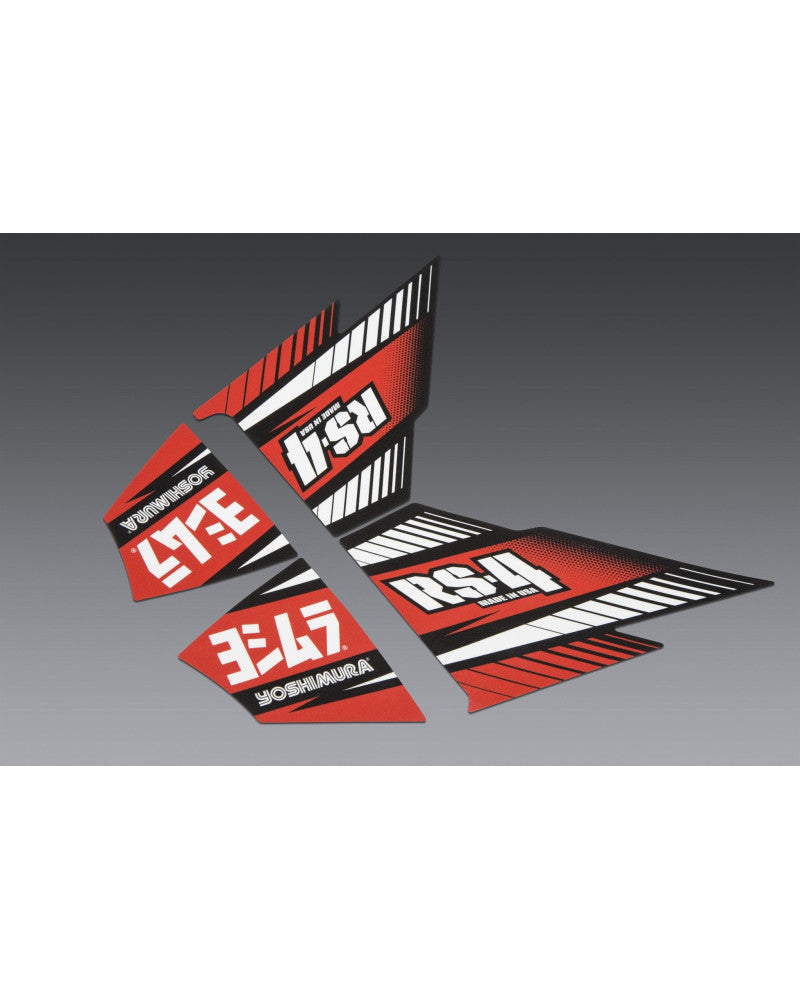 YOSHIMURA | Set adesivi (4 PCS) per scarico RS-4 terminale singolo