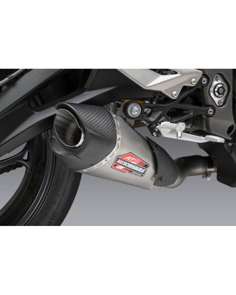 YOSHIMURA | Terminale AT2 Race in acciaio per Triumph Street Triple 765 2018-2023