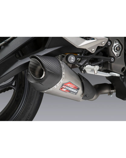YOSHIMURA | Terminale AT2 Race in acciaio per Triumph Street Triple 765 2018-2023